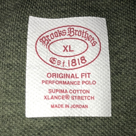 Brooks Brothers Men's Golden Fleece Stretch Supima Polo Shirt - Green Heather - Picture 5 of 7